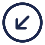 Round Arrow Left Down SVG Icon